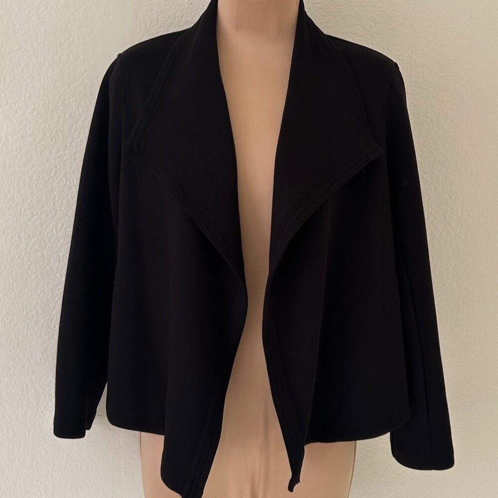 Max Studio Ponte Knit Collared Jacket/Topper EUC - image 1